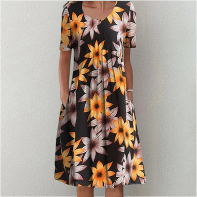 Sofia™ | Stylish and Casual Floral Dress with Pockets