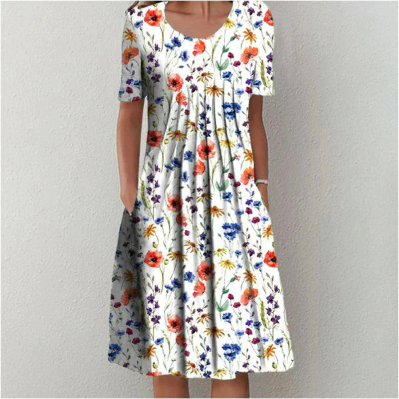 Sofia™ | Stylish and Casual Floral Dress with Pockets