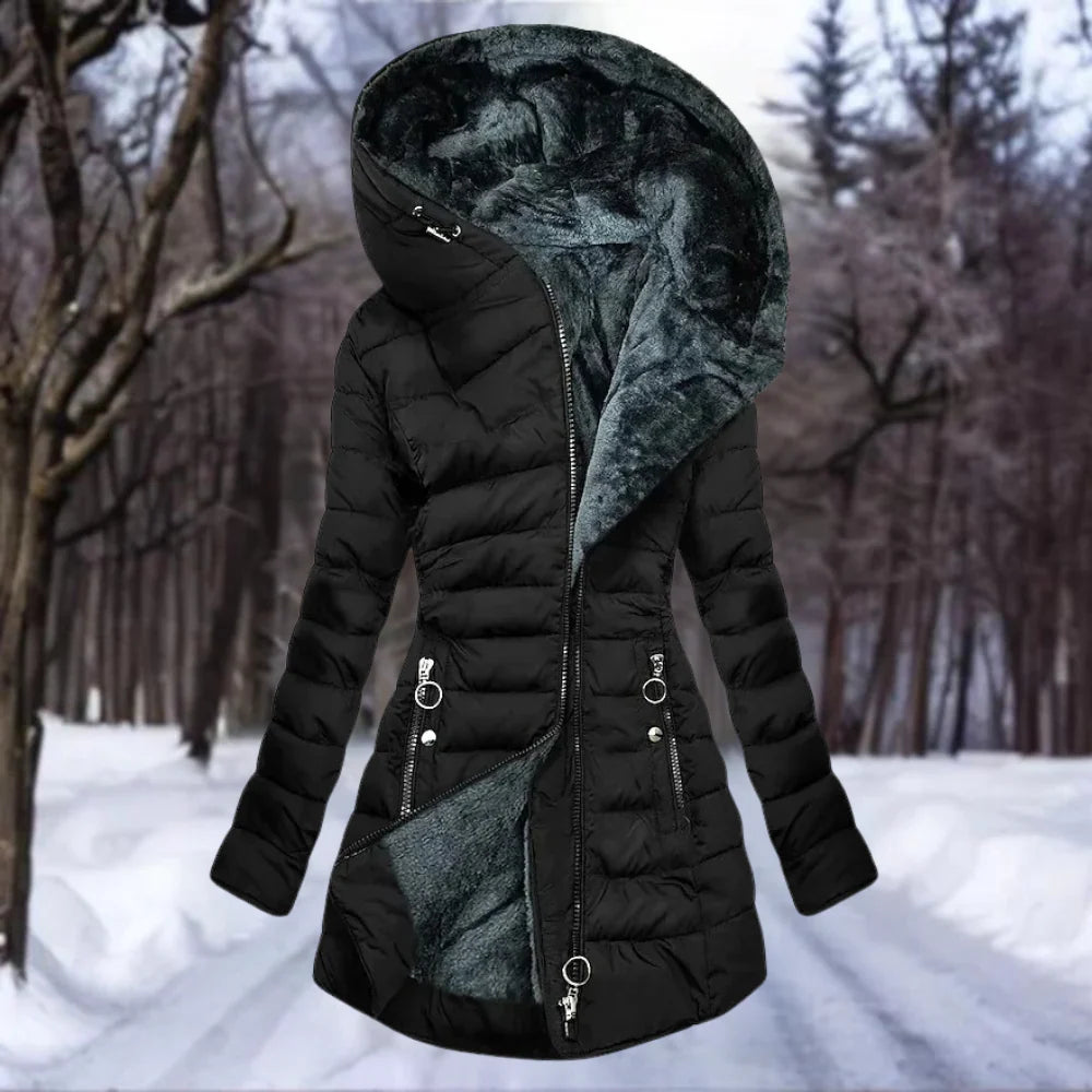 Senna - Elegant Plush Coat For Women